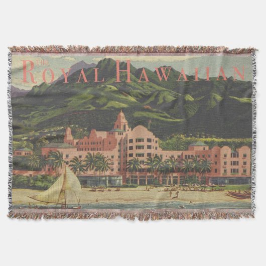 Vintager Hawaiianischer Throw-Blanket Decke (Vorderseite)
