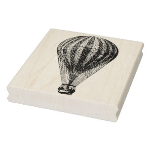 Vintager Heißluft-Ballon-Gummikunst-Briefmarke Gummistempel
