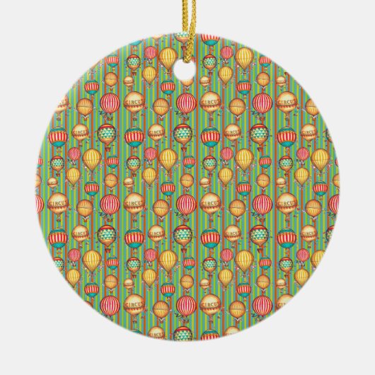 Vintager Heißluft-Ballon Keramik Ornament (Vorne)