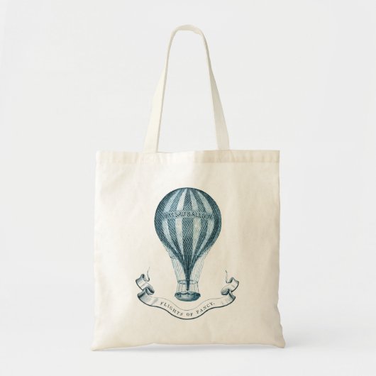 Vintager Heißluftballon Bio Lebensmitteltasche Tragetasche (Vorne)