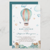 Vintager Heißluftballon Boy Baby Sprinkle laden (Vorne/Hinten)