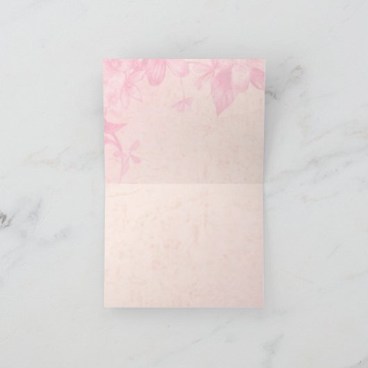 Vintager Heißluftballon Dankeskarte (Innenseite)