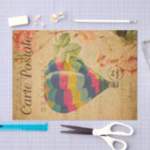 Vintager Heißluftballon Floral Blume Französisch Seidenpapier (Handwerk)