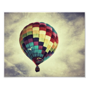 Vintager Heißluftballon Fotodruck