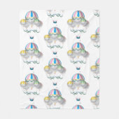 Vintager Heißluftballon für kleine Mädchen Fleecedecke (Vorderseite)