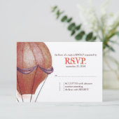 Vintager Heißluftballon Hochzeit RSVP (Stehend Vorderseite)