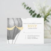 Vintager Heißluftballon Hochzeit RSVP (Stehend Vorderseite)