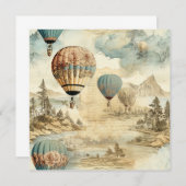 Vintager Heißluftballon in einer Serenlandschaft ( (Vorne/Hinten)