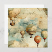 Vintager Heißluftballon in einer Serenlandschaft ( (Vorne/Hinten)