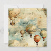 Vintager Heißluftballon in einer Serenlandschaft ( (Vorderseite)