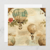 Vintager Heißluftballon in einer Serenlandschaft ( (Vorne/Hinten)