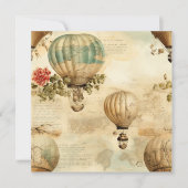 Vintager Heißluftballon in einer Serenlandschaft ( (Vorderseite)