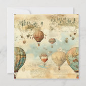 Vintager Heißluftballon in einer Serenlandschaft ( (Vorderseite)