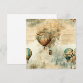 Vintager Heißluftballon in einer Serenlandschaft ( (Vorne/Hinten)