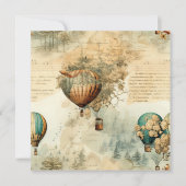 Vintager Heißluftballon in einer Serenlandschaft ( (Vorderseite)