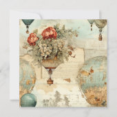 Vintager Heißluftballon in einer Serenlandschaft ( (Vorderseite)