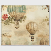 Vintager Heißluftballon in einer Serenlandschaft ( Geschenkpapier (Flach)