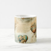 Vintager Heißluftballon in einer Serenlandschaft ( Kaffeetasse (Mittel)