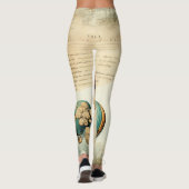 Vintager Heißluftballon in einer Serenlandschaft ( Leggings (Rückseite)