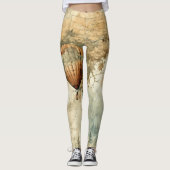 Vintager Heißluftballon in einer Serenlandschaft ( Leggings (Vorderseite)