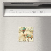 Vintager Heißluftballon in einer Serenlandschaft ( Magnet (In Situ (Geschirrspüler))