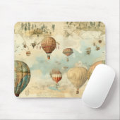 Vintager Heißluftballon in einer Serenlandschaft ( Mousepad (Mit Mouse)