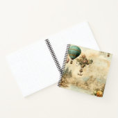 Vintager Heißluftballon in einer Serenlandschaft ( Notizblock (Innenseite)