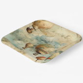 Vintager Heißluftballon in einer Serenlandschaft ( Pappteller (Gewinkelt)