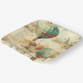 Vintager Heißluftballon in einer Serenlandschaft ( Pappteller (Gewinkelt)