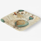 Vintager Heißluftballon in einer Serenlandschaft ( Pappteller (Gewinkelt)