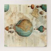 Vintager Heißluftballon in einer Serenlandschaft ( Puzzle (Horizontal)