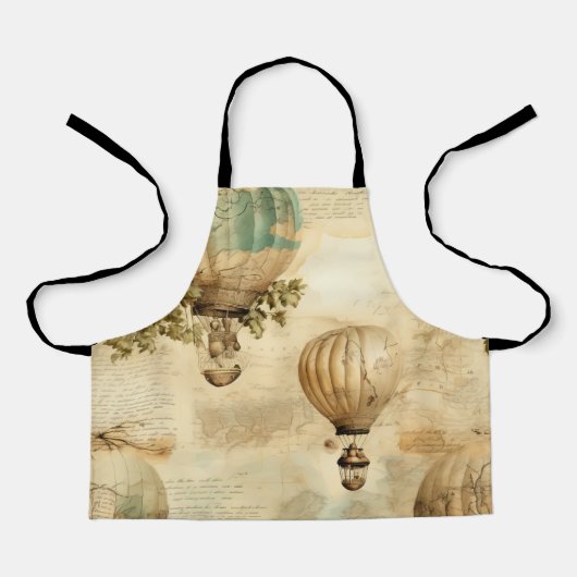 Vintager Heißluftballon in einer Serenlandschaft ( Schürze (Vorderseite)