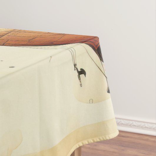 Vintager Heißluftballon in einer Serenlandschaft ( Tischdecke (Beispiel)