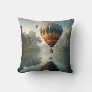 Vintager Heißluftballon Kissen