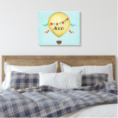 Vintager Heißluftballon Leinwanddruck (Insitu (Schlafzimmer))