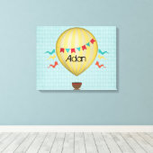 Vintager Heißluftballon Leinwanddruck (Insitu (Holzboden))