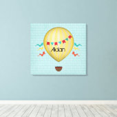 Vintager Heißluftballon Leinwanddruck (Insitu (Holzboden))