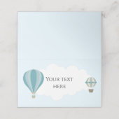 Vintager Heißluftballon Platzkarte (Außenseite Aufgefaltet)