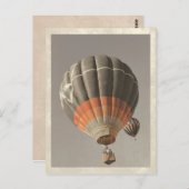 Vintager Heißluftballon Postkarte (Vorne/Hinten)