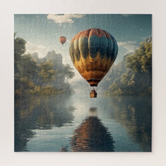 Vintager Heißluftballon Puzzle (Vertikal)