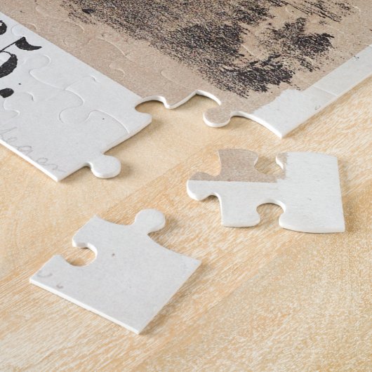 Vintager Heißluftballon Retro Französisches Reisep Puzzle (Seite)