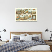 Vintager Heißluftballon Sammelkartenmuster Leinwanddruck (Insitu (Schlafzimmer))