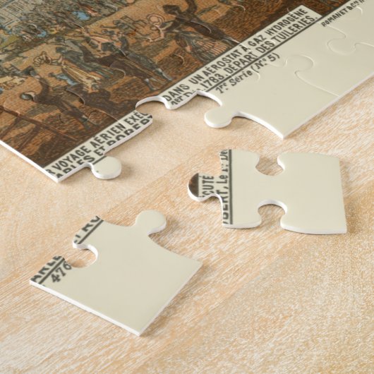 Vintager Heißluftballon Sammelkartenmuster Puzzle (Seite)