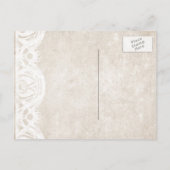 Vintager Heißluftballon Save the Date Ankündigungspostkarte (Rückseite)