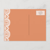 Vintager Heißluftballon Save the Date Ankündigungspostkarte (Rückseite)