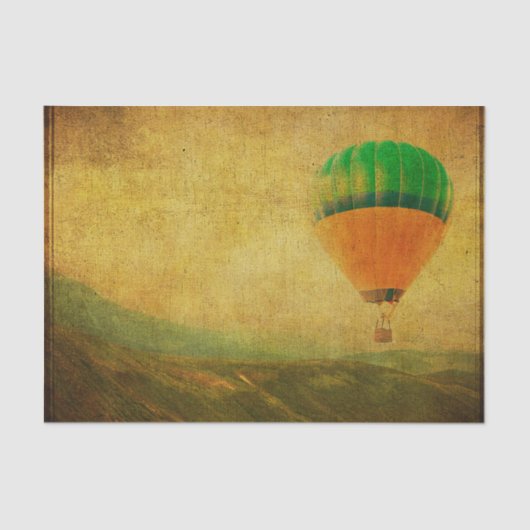 Vintager Heißluftballon Seidenpapier (Vorderseite)