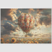 Vintager Heißluftballon Seidenpapier (Vorderseite)