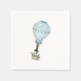 Vintager Heißluftballon Serviette