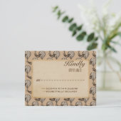 Vintager Heißluftballon Tan UAWG RSVP Karte (Stehend Vorderseite)