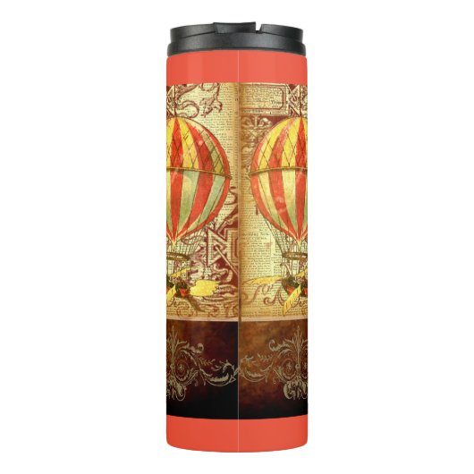 Vintager Heißluftballon Thermosbecher (Rückseite)